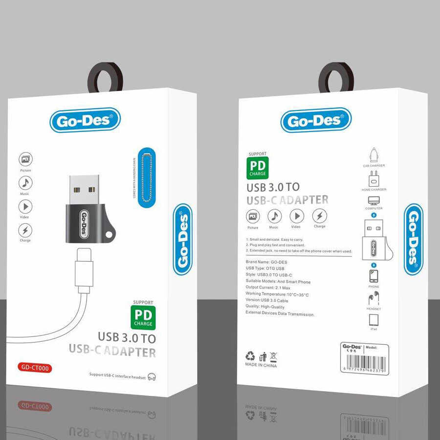 Go Des GD-CT028 Type-C To Usb Çevirici - 5 Go Des GD-CT028 Type-C To Usb Çevirici - 5